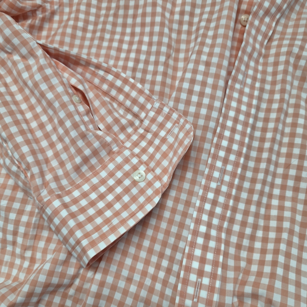 Vineyard Vines Salmon Pink Gingham Dress Shirt - Picture 2 of 7